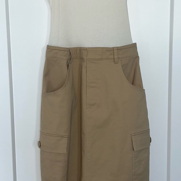 Anthropologie Cream and Tan Tank Dress - Picture 5 of 9